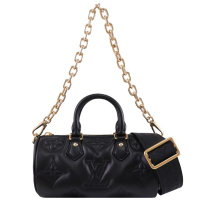LV M59800 Bubblegram Papillon BB 壓紋兩用包/圓筒包(黑)