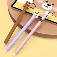 For Apple Pencil 3 USB C Pencil Case Cute Animal Cover Lightweight Soft Drop-proof Silicone Protective Case for Apple Pencil 3