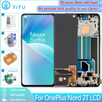 6.43" Original For OnePlus Nord 2T LCD Display Touch Screen Digitizer Assembly For OnePlus Nord2T CPH2399 CPH2401 LCD With Frame