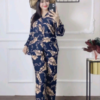 SETELAN DASTER WANITA CP Lengan panjang Atasan Celana