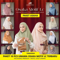 Toko Murah !! 10 Pcs Hijab Segi Empat Umama Osaka Motif Laser Cut Packing Premium Metal Logo LaserCu