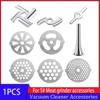 Meat Grinder Blades Meat Grinder Plate Discs Stainless Steel Food Grinder Accessories for Size 5 Stand Mixer and Meat Grinder