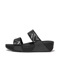 Lulu Sequin Zigzag Slides รองเท้าแตะแบบสวมผู้หญิง รุ่น GC2-090 สี All Black
