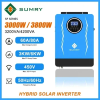 SUMRY Hybrid inverter Off grid 1.8kw 3kw 12v to 220v inverter solar inverter MPPT 80A 110A Max PV 450Vdc for Solar Energy System