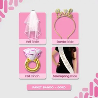 [Pengantin] Paket Aksesoris Bridal Shower Team Bride / Malam Menuju Pengantin Bride To Be Veil Brida