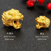 new arrival 24k pure gold charms fine gold jewelry accessories 999 real gold tiger charms for bracelet
