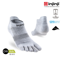 【injinji】Run吸排五趾隱形襪NX (灰色) - NAA16 | COOLMAX 快乾襪 吸濕排汗 五趾襪 隱形襪 標準款