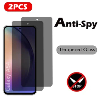 2PC Privacy Protection Glass For Samsung A54 A51 A14 A52 A12 A24 Anti Spy Screen Protector For Samsung A32 A50 A13 A71 A34