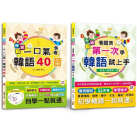 安妞！韓語入門熱銷套書：一口氣學會韓語40音+看圖表第一次學韓語就上手（25K＋MP3）