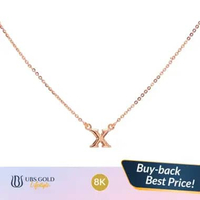 UBS Gold - Kalung Emas Alpha Cheri X - 8k - Kkv16062k Adj(39-42cm)-Rose Gold