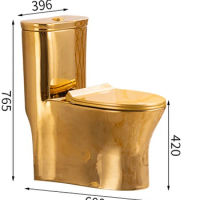siphon type odor proof local tycoon gold water closet, household water-saving European style creative personalized toilet