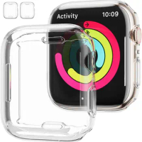 Case for Apple Watch Band 45mm 41mm 44mm 40mm 42mm Screen Protector Clear Bumper Cover iWatch Series Ultra 2 49mm 9 8 7 SE 6 3