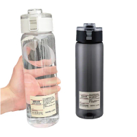 【沐日居家】無印風隨行杯 800ml 大容量水壺 簡約水壺 透明水壺(隨手杯 水壺 隨身壺 水瓶)