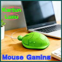 MUT Mouse Kura-kura Lucu Kartun Game Mouse Bisu Nirkabel Berkabel Usb Hadiah Baterai No 7 MouseSenya