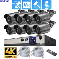CCTV Security Camera System H.265 4K Audio Record IP66 Outdoor Waterproof 8MP IP Camera POE Video Su