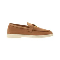 Loro Piana Summer Charms Walk Moccasins Suede Leather Colour Vicuna 37 Brown