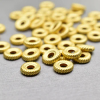 999 real gold spacers 24k pure gold charms fine gold beads 7mm