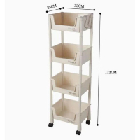 （四層-帶輪款）書架 置物架   