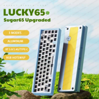 Lucky65 AL65 Sugar65 LEOBOG Hi75 Mechanical Keyboard Aluminum Kit Multifunctional Knob Hot Swap RGB Gaming Keyboard Gasket Gamer