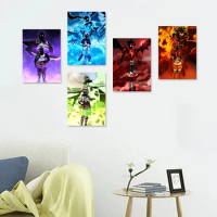 Japanese Anime Figure Posters Black Clover Manga Character Asta Yuno Wall Canvas Painting Home Wall Art Decor Frameless Cuadros