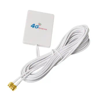 3G 4G Lte Flat Panel Antenna Signal Amplifie With Sma Ts9 Crc9 Connector 3M Cable For Huawei E8372 E3372 B315 Router Modem