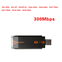 Zhen - อะแดปเตอร์ Mini USB WiFi 300Mbps การ์ดเครือข่าย Wifi แบบดูอัลแบนด์ 2.4GHz ไร้สาย AC สำหรับ PC