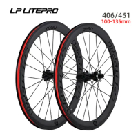 LP Litepro AERO Ultra Light Wheels 40MM Rim For Folding Bicycle 20 inch Wheel Set 406 451 Disc Brake Wheelset