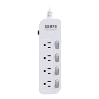 【SAMPO 聲寶】四開四插電源延長線 6尺(EL-W44R6)