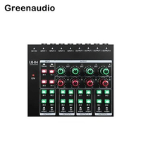 GAX-LQ04 High quality sound card mixer recording interface with Dj studio mixer audio
