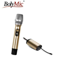 Bolymic Mini Handheld Wireless Microphone with Rechargeable Receiver UHF wireless microphone