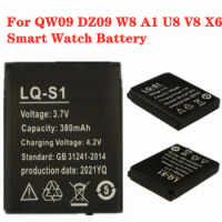 LQ-S1 3.7V 380mAh Smart Watch Battery Durable lithium Rechargeable Battery For Smartwatch QW09 DZ09 W8 A1 U8 V8 X6