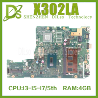 KEFU X302L Notebook Mainboard For ASUS X302LA X302LA-LJ X302LJ Laptop Motherboard W/I3-5005U I5-5200U I7-5500U 4GB-RAM