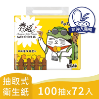 春風 春風貓抽取式衛生紙100抽12包X6串/箱