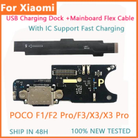 USB Power Charging Board Connector Plug Port Dock With Mainboard Motherboard Flex Cable For Xiaomi Poco F2 Pro F1 F3 X3 Pro New