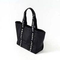 Tas MARC JACOBS TEXT STRAP WHITE BLACK NYLON TOTE BAG MEDIUM 100% ORIGINAL 34X13X31CM