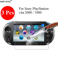 3 Pcs 9H 2.5D Tempered Glass Screen Protector for Sony PS5 PlayStation PS 5 vita PSV 2000 1000 Protective Film + Clean Tools