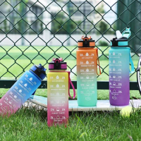 1 Liter Water Bottle Motivational Sport Water Bottle Leakproof Drinking Bottles Outdoor Travel Hiking Cycling Sport Bottles