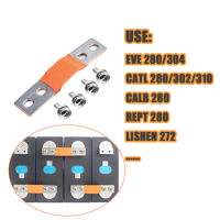 12V Lifepo4 Battery Flexible Busbar Copper Connecter 4 Holes Busbar EVE 280K Double-hole Bus bar for