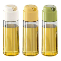 Kitchen Glass Oil Bottle Automatic Open And Close No Oil Drizzle Leak Proof Seasoning Bottle Vinegar