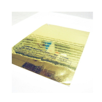Kuanyo 進口 A3 彩色雷射/影印專用片亮金膠片-亮金貼 0.038mm 100張 /包 FGT25-A3-100