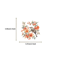 {DLGIFJIE} 50Pcs Transparent Watercolor Bird Sticker Waterproof Transparent PET Decor Guitar Noteboo
