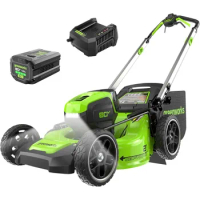 Greenworks 80V 21" Brushless Cordless (Self-Propelled) Lawn Mower (LED Headlight + Aluminum Handles)