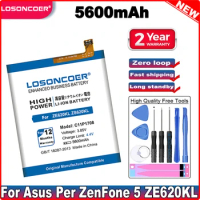 LOSONCOER C11P1708 5600mAh Battery For ASUS Zenfone 5 5Z ZE620KL X00QD ZS620KL Z01RD Battery