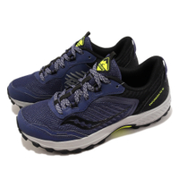 Saucony 越野跑鞋 Excursion TR15 寬楦 男鞋 太空藍 黑 緩衝 回彈 耐磨 戶外 索康尼 S2066916