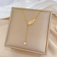 Hadiah Parfum Kalung Titanium Warna Emas Dikirim Random