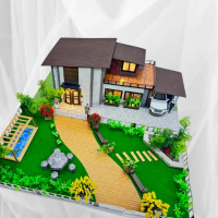 【上芳香業】紙紮屋 紙紮用品 華麗別墅+花園 2層樓電梯別墅(附地契 滿七 百日 對年 往生用品 棺內)