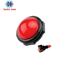 Round Push Button LED Illuminated with Microswitch, DIY Arcade Game Machine Parts, Large Dome Light Switch, 100mm, 5 V, 12V