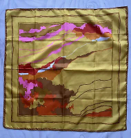 Vintage Totes Rain Scarf 1973 Japan Polyester Square 27" x 27"