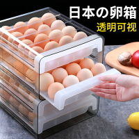 雞蛋收納盒抽屜式冰箱用保鮮盒廚房放雞蛋盒子防摔雞蛋格神器