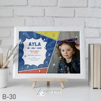 Wall Decor Biodata Bayi New Born Costum Bingkai Bingkai kaca B-30